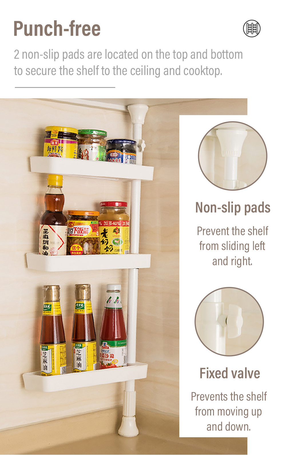 Simple Style Kitchen Storage Racks-4